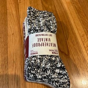 Weatherproof Women’s Boot Socks - Black, Red, Cream